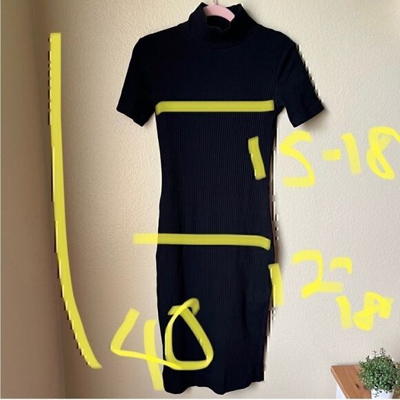 L’AGENCE Knit Turtleneck Sweater MIDI Dress SAMPLE - Picture 9 of 9